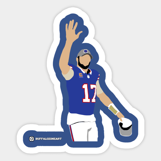 Josh Allen 2023 AFC East Champs Sticker by Buffalo Zone Art